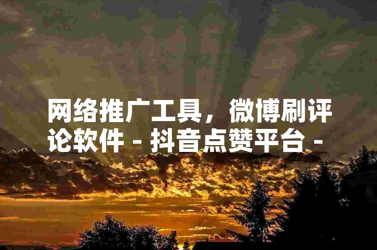 网络推广工具，微博刷评论软件 - 抖音点赞平台 - 小红书粉丝快速增长服务