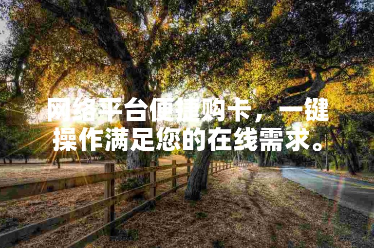 网络平台便捷购卡，一键操作满足您的在线需求。