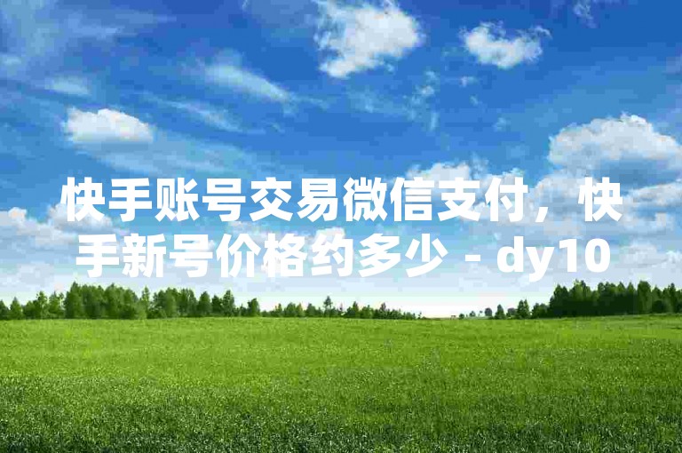 快手账号交易微信支付，快手新号价格约多少 - dy10元一千粉丝 - 快手苹果手机充值服务。