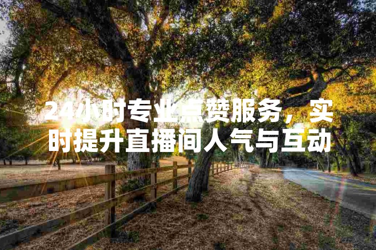 24小时专业点赞服务，实时提升直播间人气与互动。