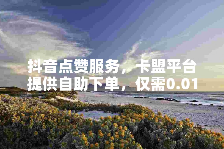 抖音点赞服务，卡盟平台提供自助下单，仅需0.01元即可获得1000个赞。