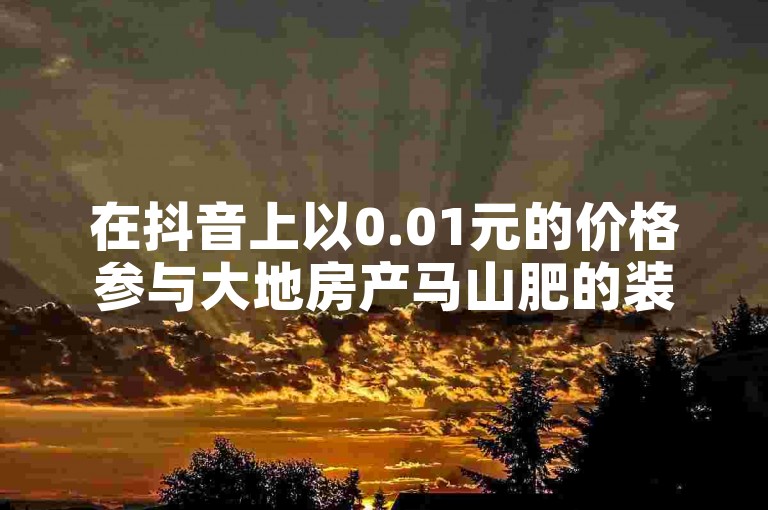 在抖音上以0.01元的价格参与大地房产马山肥的装修活动，并在快手享受最低价的播放量与点赞服务，同时了解如何快速充值获得1元1000赞及秒到账的点赞充值方法。
