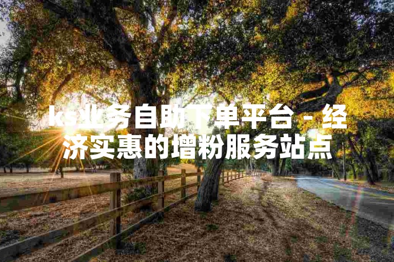 ks业务自助下单平台 - 经济实惠的增粉服务站点