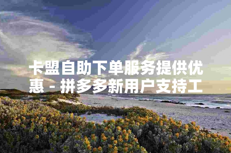 卡盟自助下单服务提供优惠 - 拼多多新用户支持工具，快手视频点赞与评论辅助，网络增加粉丝服务。