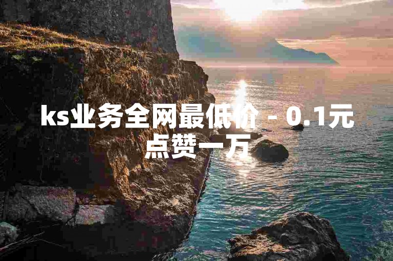 ks业务全网最低价 - 0.1元点赞一万