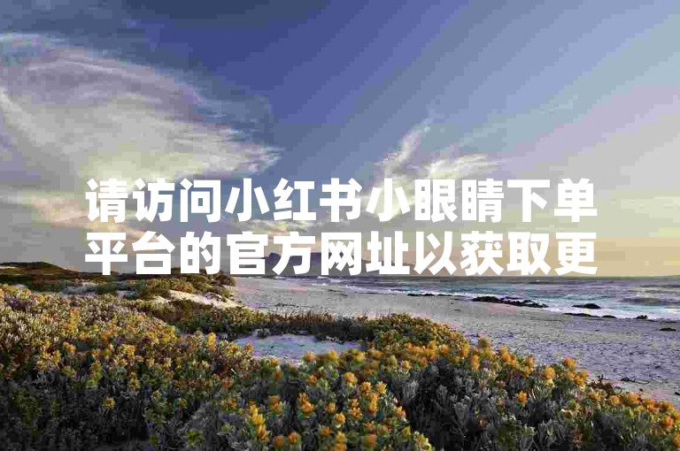 请访问小红书小眼睛下单平台的官方网址以获取更多信息。