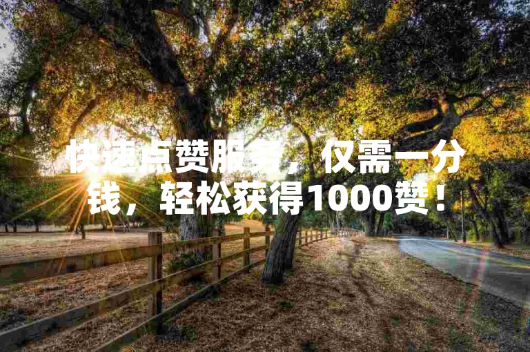 快速点赞服务，仅需一分钱，轻松获得1000赞！