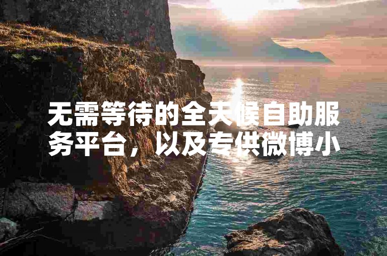 无需等待的全天候自助服务平台，以及专供微博小号的在线批发商城。