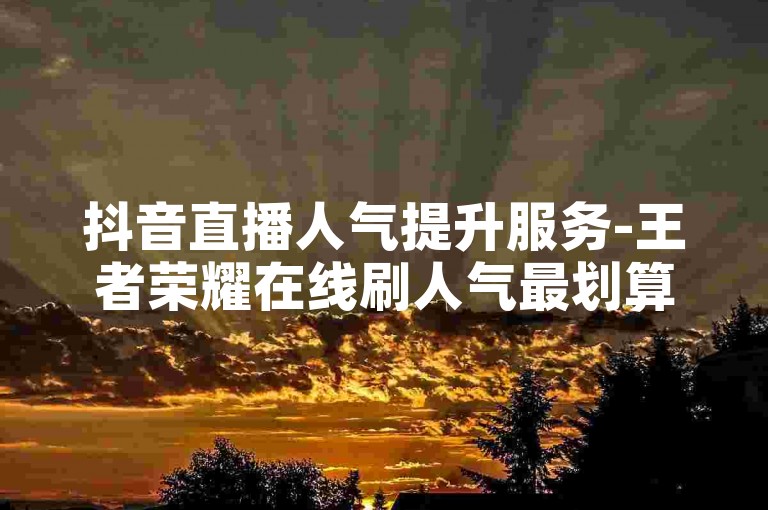 抖音直播人气提升服务-王者荣耀在线刷人气最划算网站,小红书点赞增长平台推荐