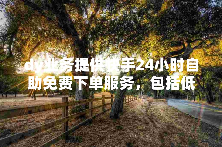 dy业务提供快手24小时自助免费下单服务，包括低价转发、刷点赞等软件推广，小熊免费刷助力。