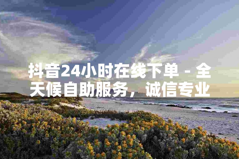 抖音24小时在线下单 - 全天候自助服务，诚信专业保障。