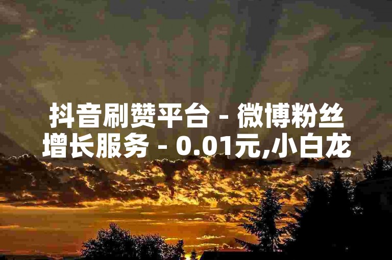 抖音刷赞平台 - 微博粉丝增长服务 - 0.01元,小白龙马山有限责任公司