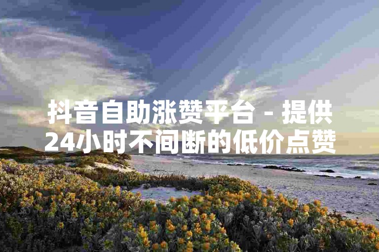 抖音自助涨赞平台 - 提供24小时不间断的低价点赞服务。
