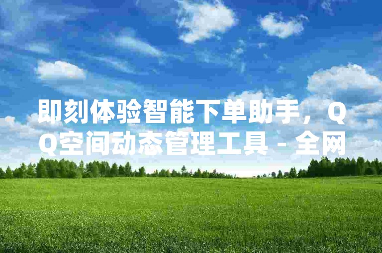 即刻体验智能下单助手，QQ空间动态管理工具 - 全网最优ks服务 - q钻卡盟全新上线！