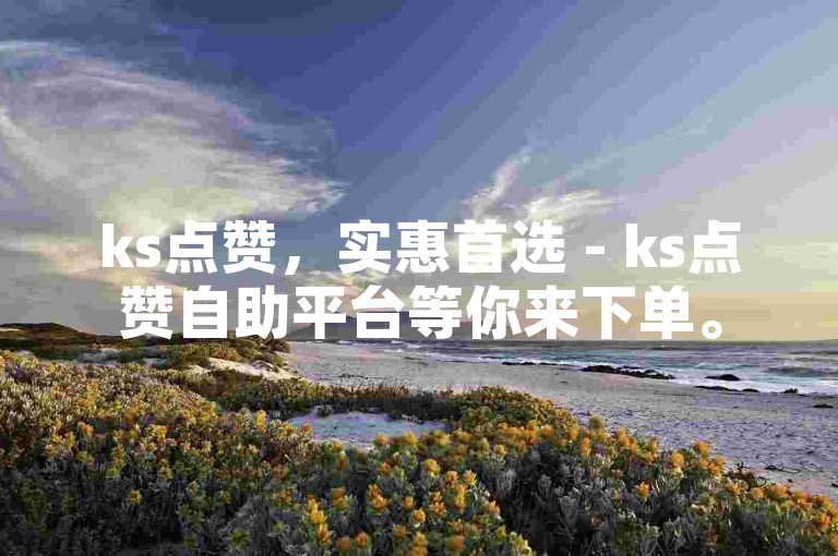 ks点赞，实惠首选 - ks点赞自助平台等你来下单。