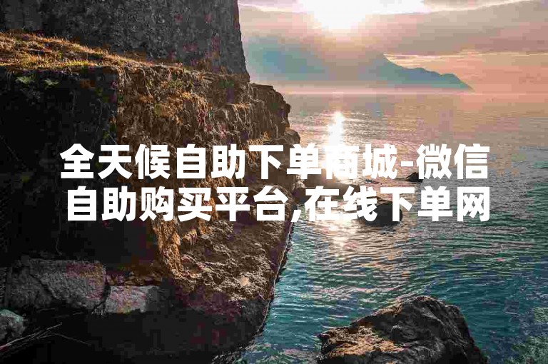 全天候自助下单商城-微信自助购买平台,在线下单网站
