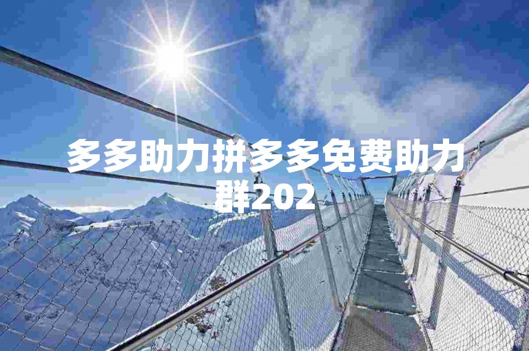 多多助力拼多多免费助力群2025，让我们一起在拼多多的购物之旅中享受更多的优惠和乐趣。