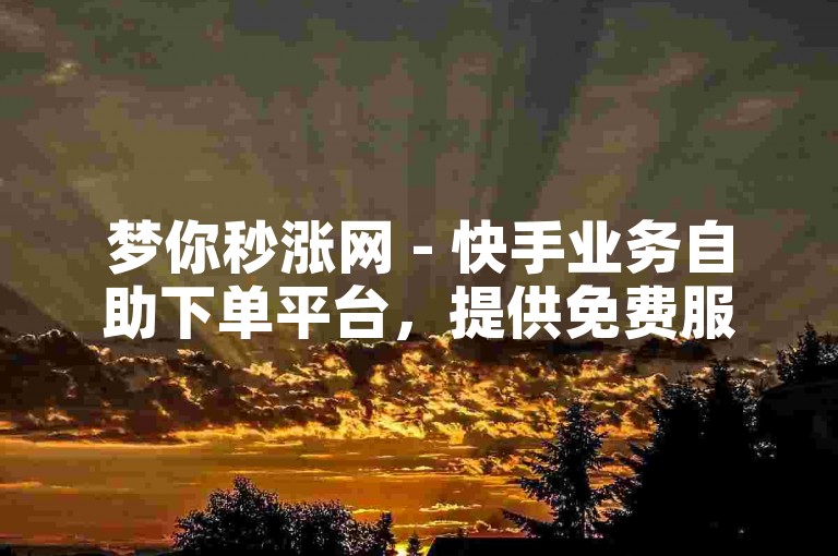 梦你秒涨网 - 快手业务自助下单平台，提供免费服务。