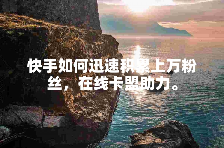 快手如何迅速积累上万粉丝，在线卡盟助力。