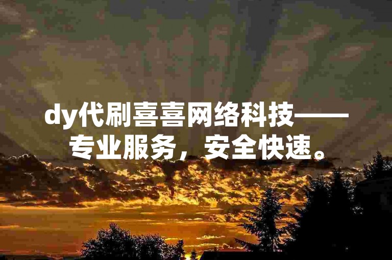 dy代刷喜喜网络科技——专业服务，安全快速。