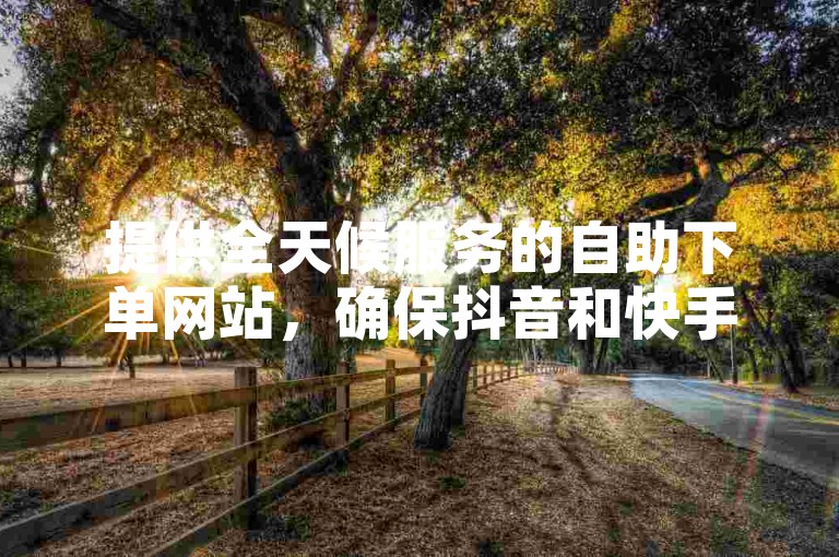 提供全天候服务的自助下单网站，确保抖音和快手用户能够以实惠的价格随时获得点赞服务。