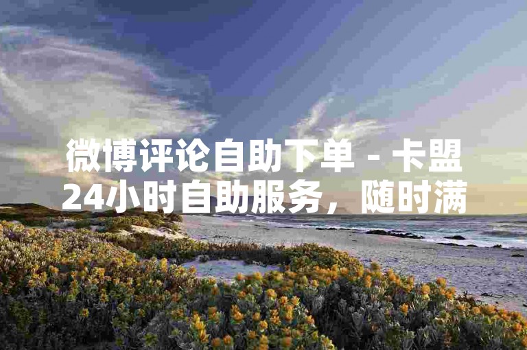 微博评论自助下单 - 卡盟24小时自助服务，随时满足您的需求。