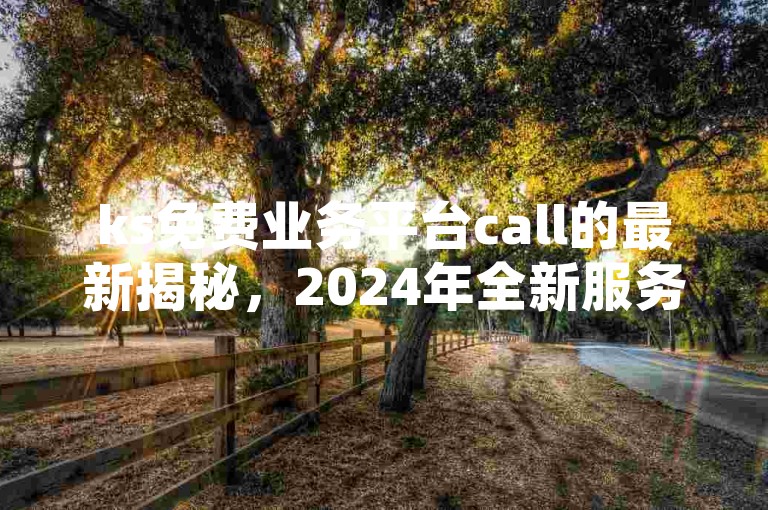 ks免费业务平台call的最新揭秘，2024年全新服务介绍，不容错过！