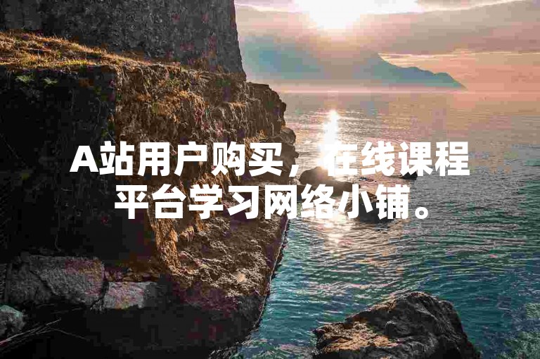 A站用户购买，在线课程平台学习网络小铺。