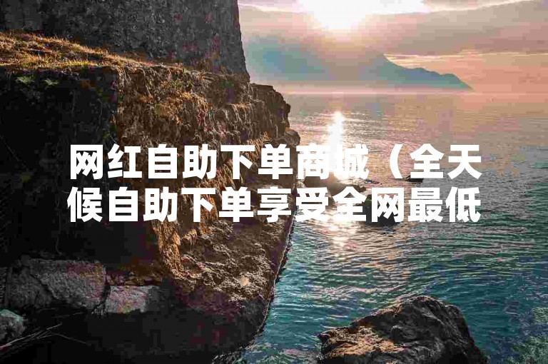 网红自助下单商城（全天候自助下单享受全网最低价）