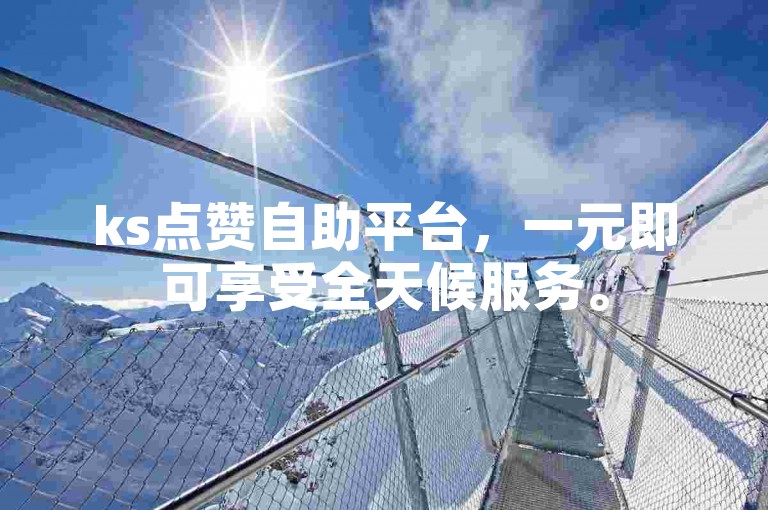 ks点赞自助平台，一元即可享受全天候服务。
