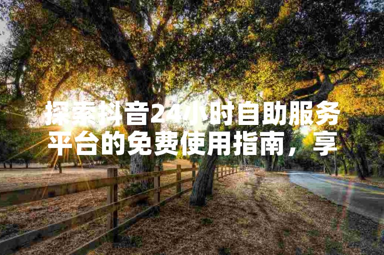 探索抖音24小时自助服务平台的免费使用指南，享受全天候便捷服务。