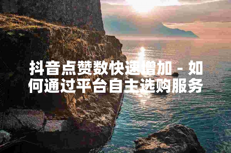抖音点赞数快速增加 - 如何通过平台自主选购服务。