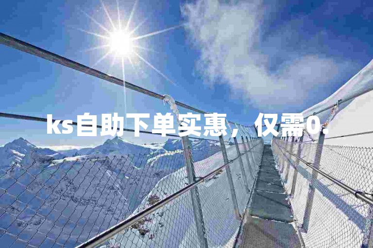 ks自助下单实惠，仅需0.5元即可获得1000赞的自助服务。