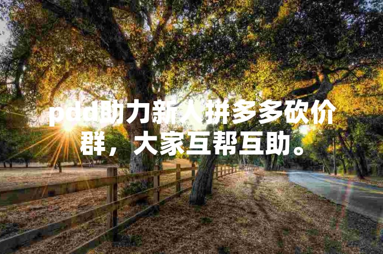 pdd助力新人拼多多砍价群，大家互帮互助。