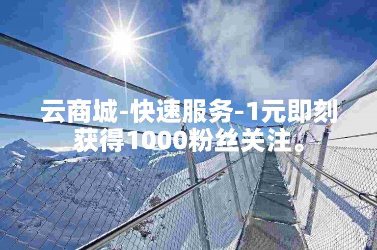 云商城-快速服务-1元即刻获得1000粉丝关注。