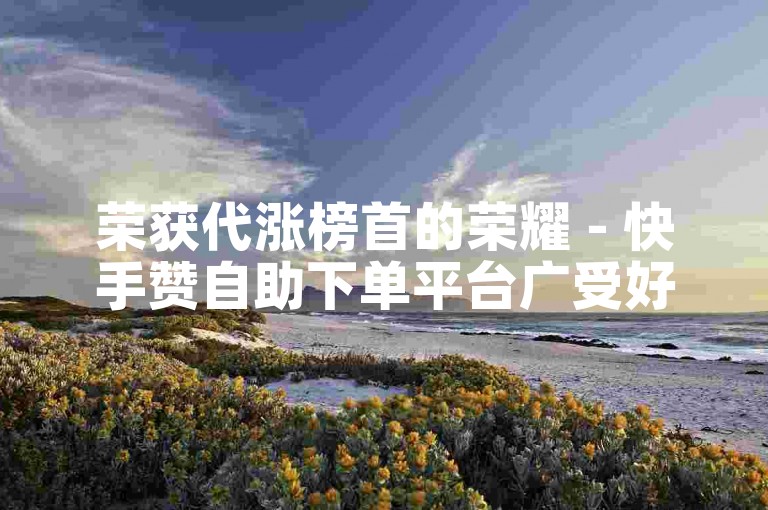 荣获代涨榜首的荣耀 - 快手赞自助下单平台广受好评。