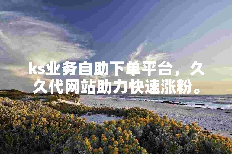 ks业务自助下单平台，久久代网站助力快速涨粉。