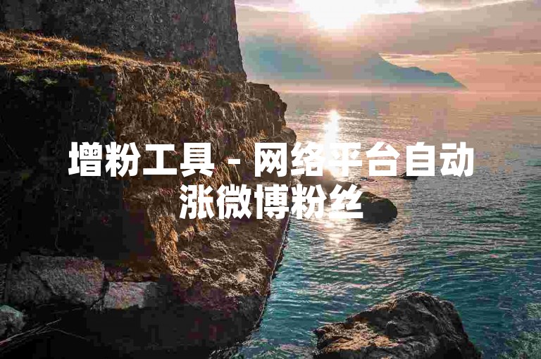 增粉工具 - 网络平台自动涨微博粉丝