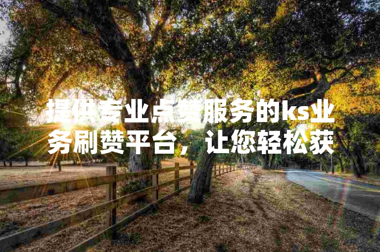 提供专业点赞服务的ks业务刷赞平台，让您轻松获得dy视频的高人气。