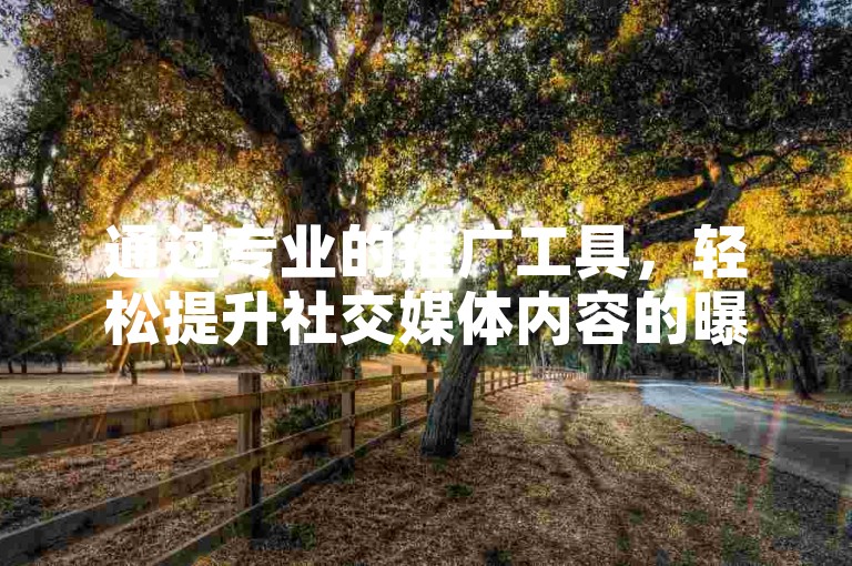 通过专业的推广工具，轻松提升社交媒体内容的曝光率和互动量。