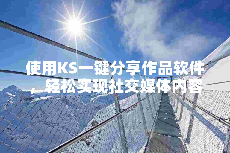 使用KS一键分享作品软件，轻松实现社交媒体内容的快速分发。