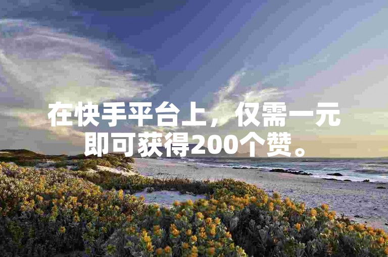 在快手平台上，仅需一元即可获得200个赞。