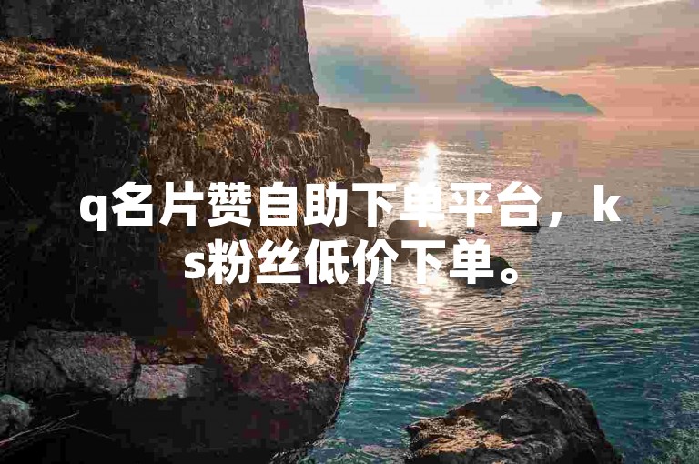 q名片赞自助下单平台，ks粉丝低价下单。