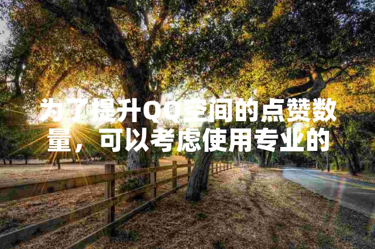 为了提升QQ空间的点赞数量，可以考虑使用专业的点赞服务网站来增加互动和曝光度。