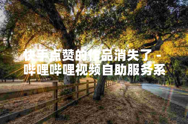 快手点赞的作品消失了 - 哔哩哔哩视频自助服务系统。