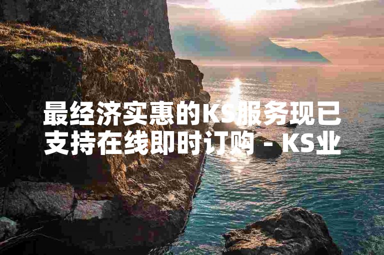 最经济实惠的KS服务现已支持在线即时订购 - KS业务自助下单平台。