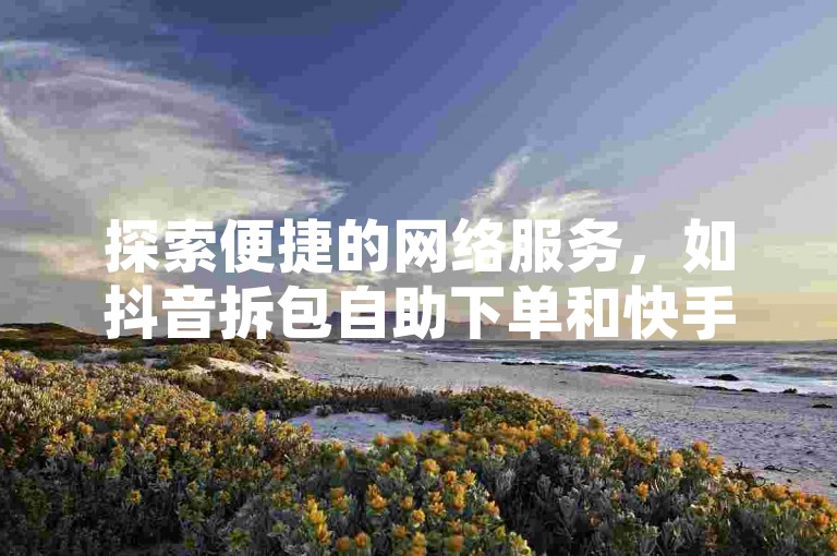 探索便捷的网络服务，如抖音拆包自助下单和快手小时自助下单平台网站蚂蚁，让您轻松享受在线购物的乐趣。