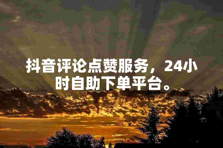 抖音评论点赞服务，24小时自助下单平台。