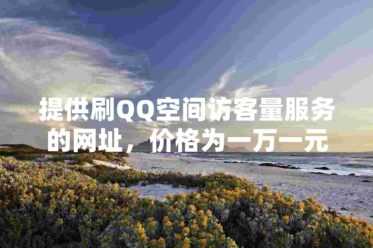 提供刷QQ空间访客量服务的网址，价格为一万一元，同时还有一个dy免费24小时下单平台。