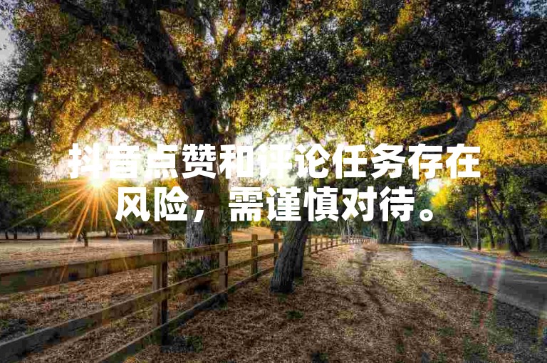 抖音点赞和评论任务存在风险，需谨慎对待。
